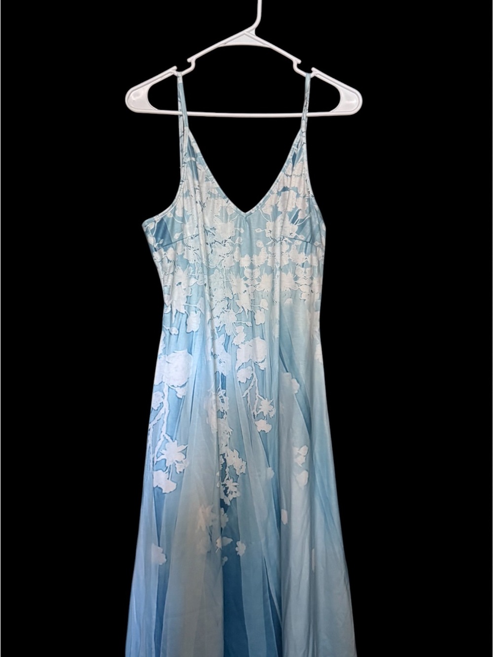 Amazon Sheer Aqua Blue Robe with Embroidered Slip Dress - Picture 2 of 2